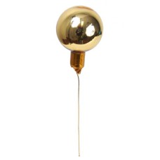 60MM Gold Glass Balls With Wire (Lot of 1 Box - 12  Balls Per Box) SALE ITEM